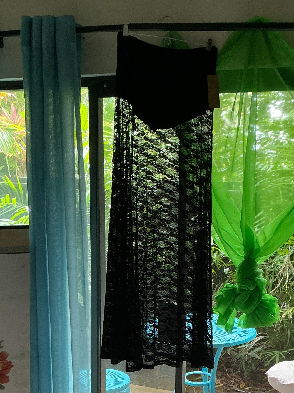 Black Lace Sheer Maxi Skirt | Women Pants & Jumpsuits